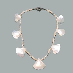 Beautiful Shell Necklace with Unique Antique Clasp